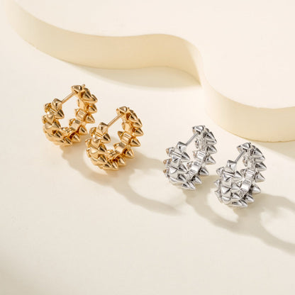 [Lumi Jewelry]CLASH MINI HOOP EARRINGS