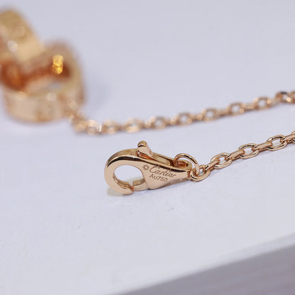 [Lumi Jewelry]LOVE DOUBLE RING NECKLACE