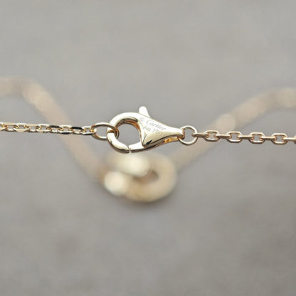 [Lumi Jewelry]LOVE DOUBLE RING HALF DIAMOND NECKLACE