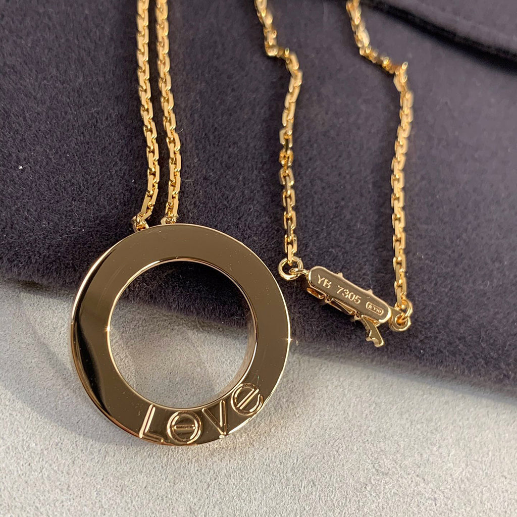 [Lumi Jewelry]LOVE NECKLACE 16MM 3 DIAMONDS