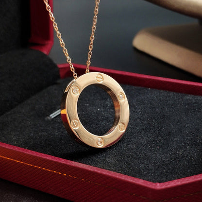 [Lumi Jewelry]LOVE NECKLACE 16MM 3 DIAMONDS