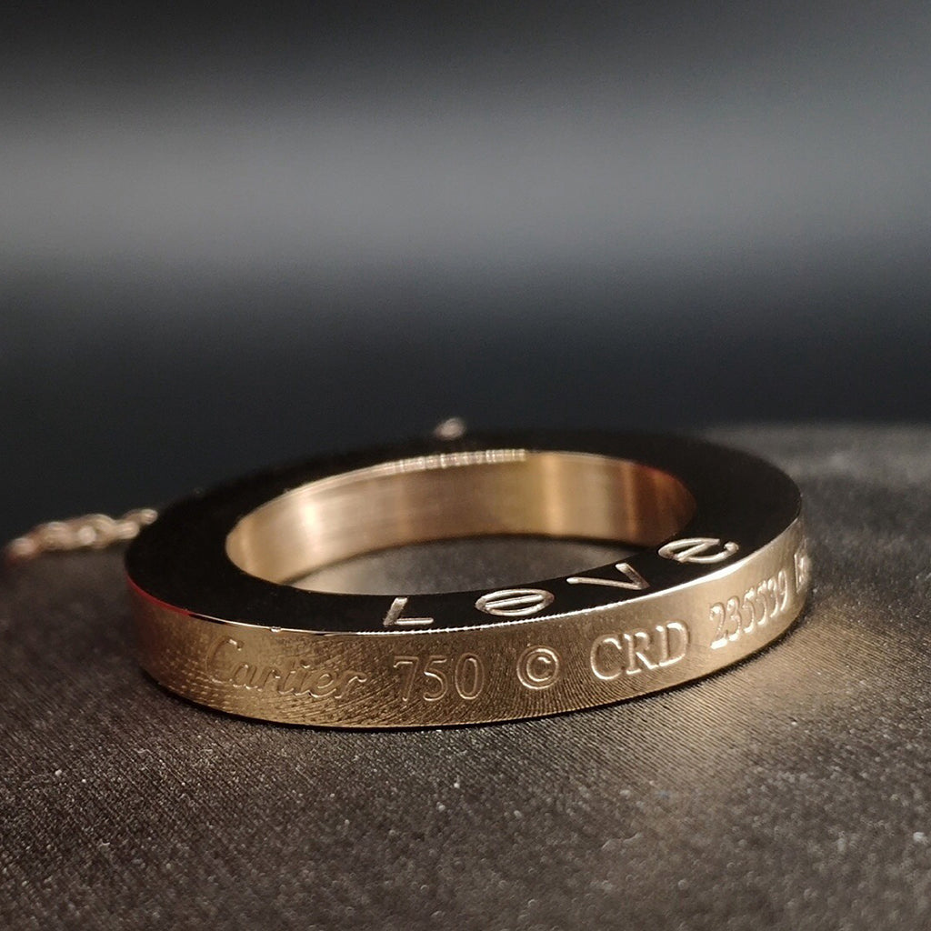 [Lumi Jewelry]LOVE NECKLACE 16MM 3 DIAMONDS