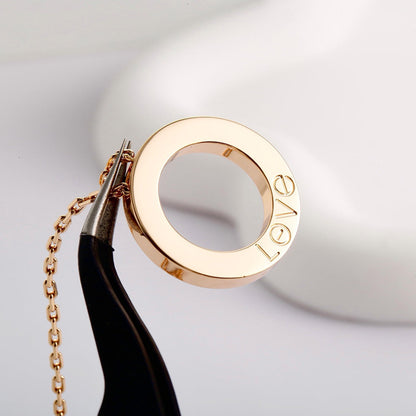 [Lumi Jewelry]LOVE NECKLACE 16MM  FULL DIAMOND