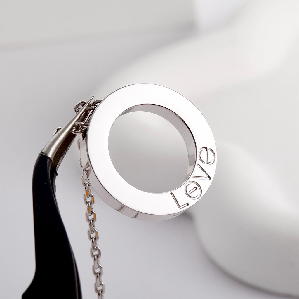 [Lumi Jewelry]LOVE NECKLACE 16MM  FULL DIAMOND