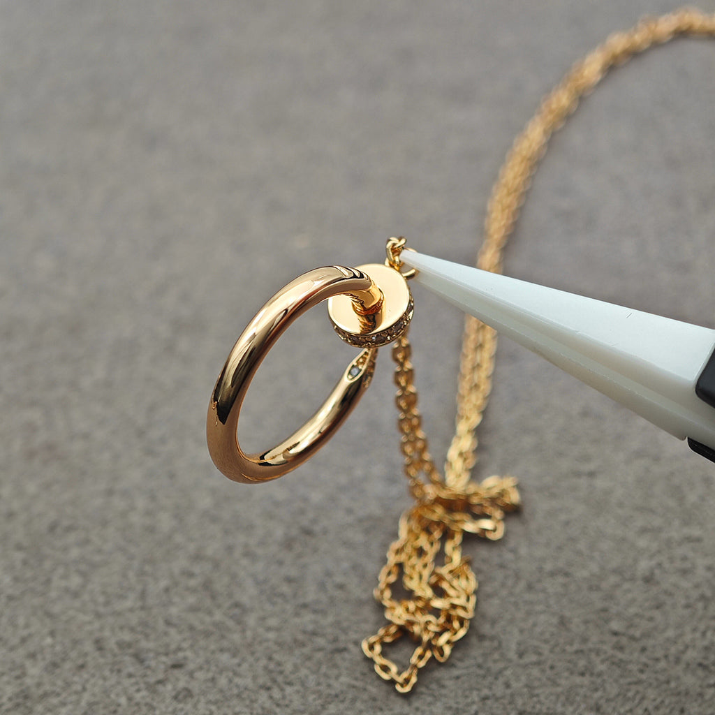 [Lumi Jewelry]JUSTE NECKLACE HALF DIAMOND