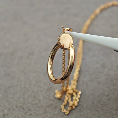 [Lumi Jewelry]JUSTE NECKLACE HALF DIAMOND