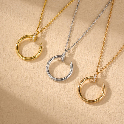 [Lumi Jewelry]JUSTE NECKLACE HALF DIAMOND