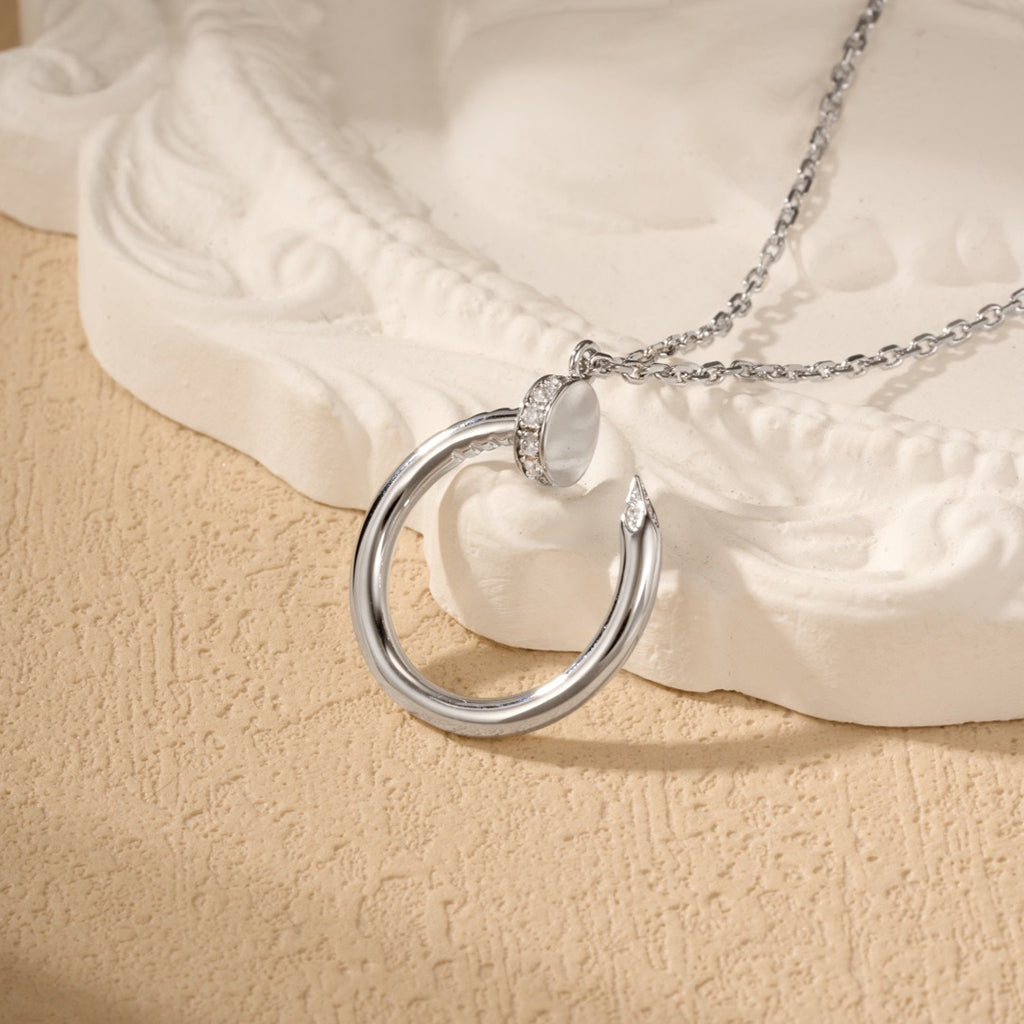 [Lumi Jewelry]JUSTE NECKLACE HALF DIAMOND