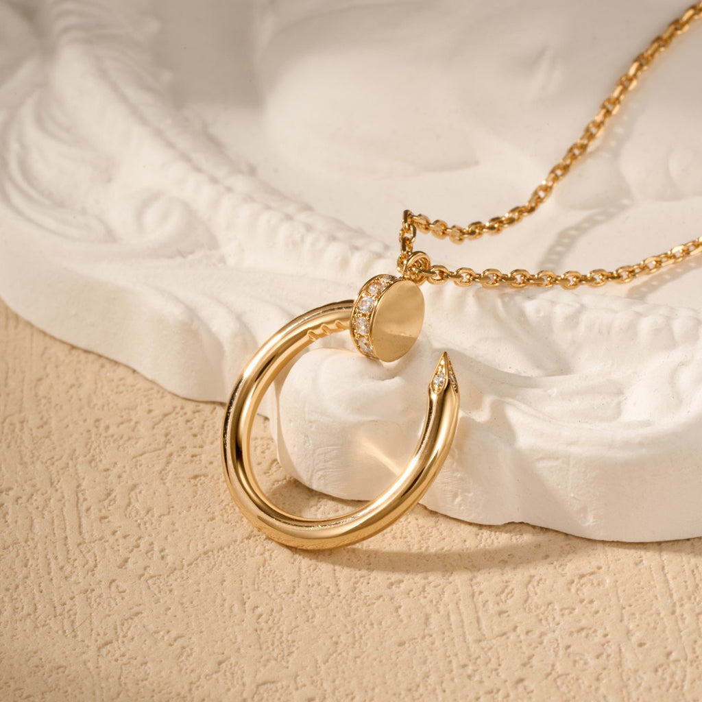 [Lumi Jewelry]JUSTE NECKLACE HALF DIAMOND