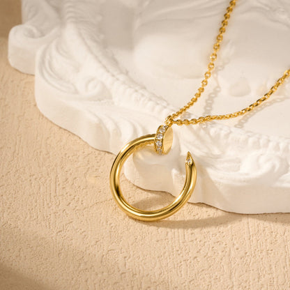 [Lumi Jewelry]JUSTE NECKLACE HALF DIAMOND