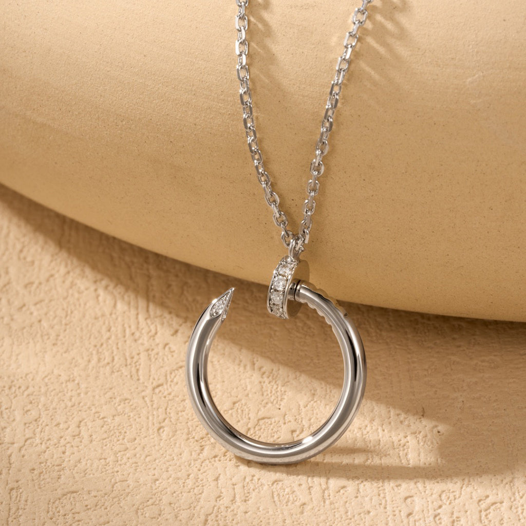 [Lumi Jewelry]JUSTE NECKLACE HALF DIAMOND