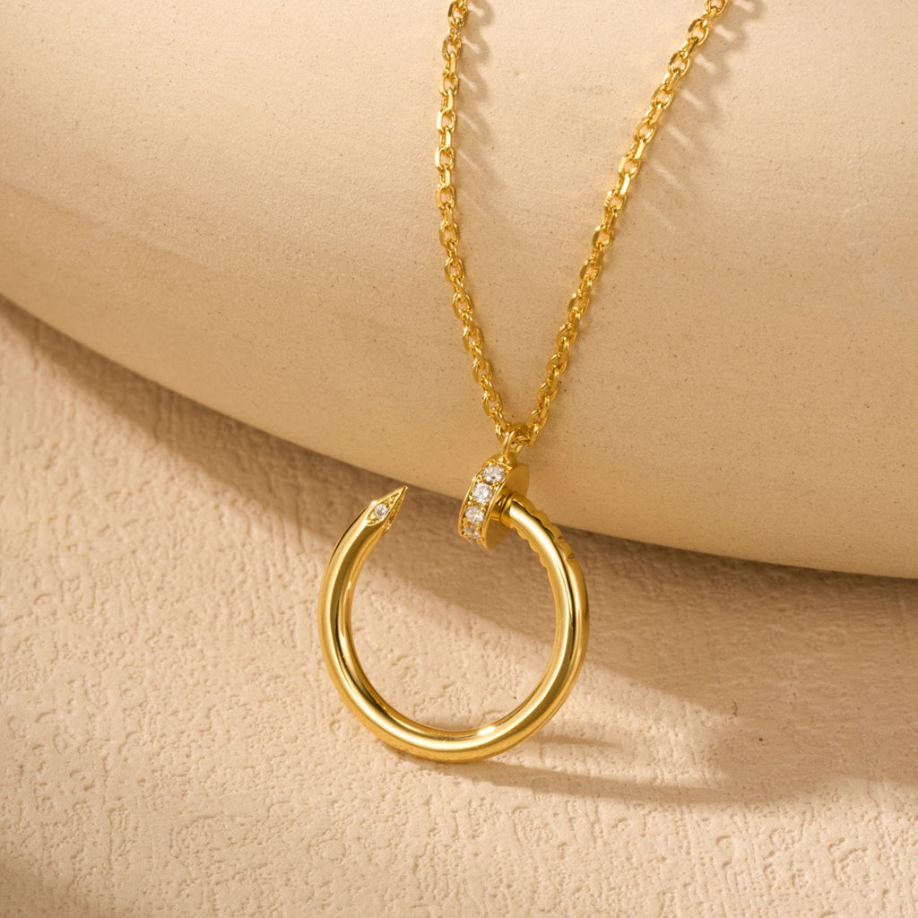 [Lumi Jewelry]JUSTE NECKLACE HALF DIAMOND