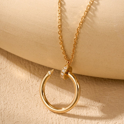 [Lumi Jewelry]JUSTE NECKLACE HALF DIAMOND