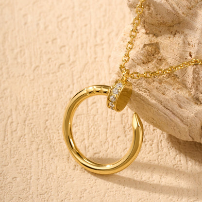 [Lumi Jewelry]JUSTE NECKLACE HALF DIAMOND