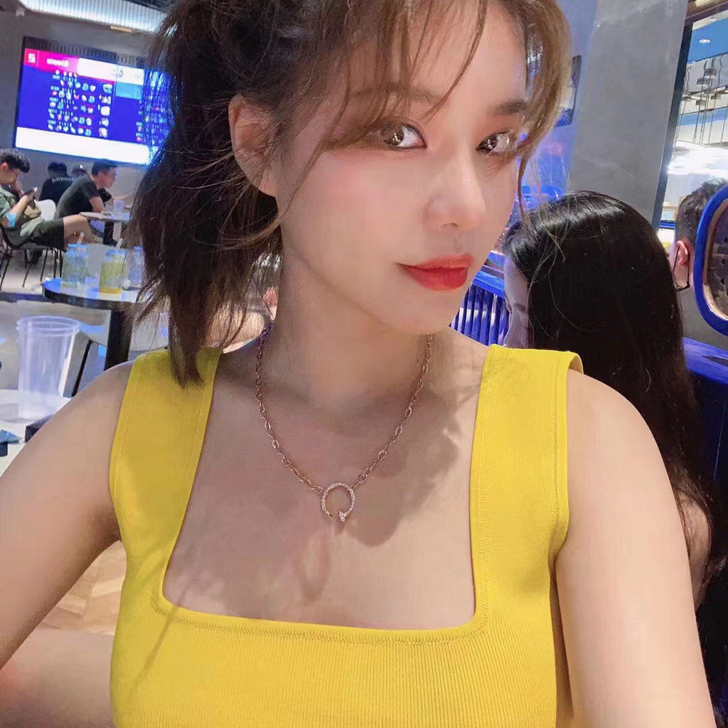 [Lumi Jewelry]JUSTE NECKLACE FULL DIAMONDS