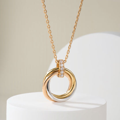 [Lumi Jewelry]TRINITY MEDIUM  DIAMONDS NECKLACE