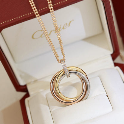 [Lumi Jewelry]TRINITY MEDIUM  DIAMONDS NECKLACE