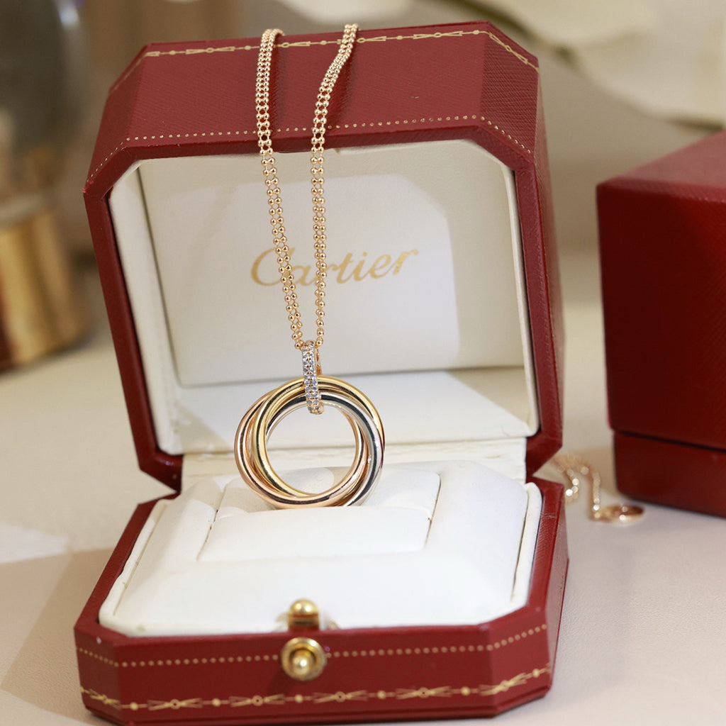 [Lumi Jewelry]TRINITY MEDIUM  DIAMONDS NECKLACE
