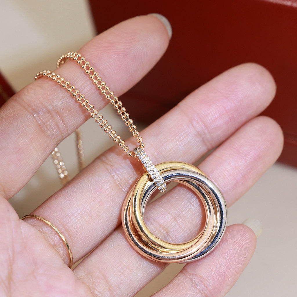 [Lumi Jewelry]TRINITY MEDIUM  DIAMONDS NECKLACE