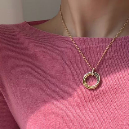 [Lumi Jewelry]TRINITY MEDIUM  DIAMONDS NECKLACE