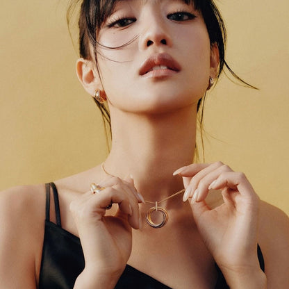 [Lumi Jewelry]TRINITY MEDIUM  DIAMONDS NECKLACE
