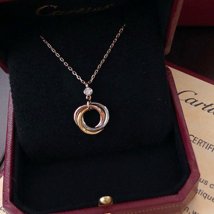 [Lumi Jewelry]TRINITY  NECKLACE 1 DIAMOND