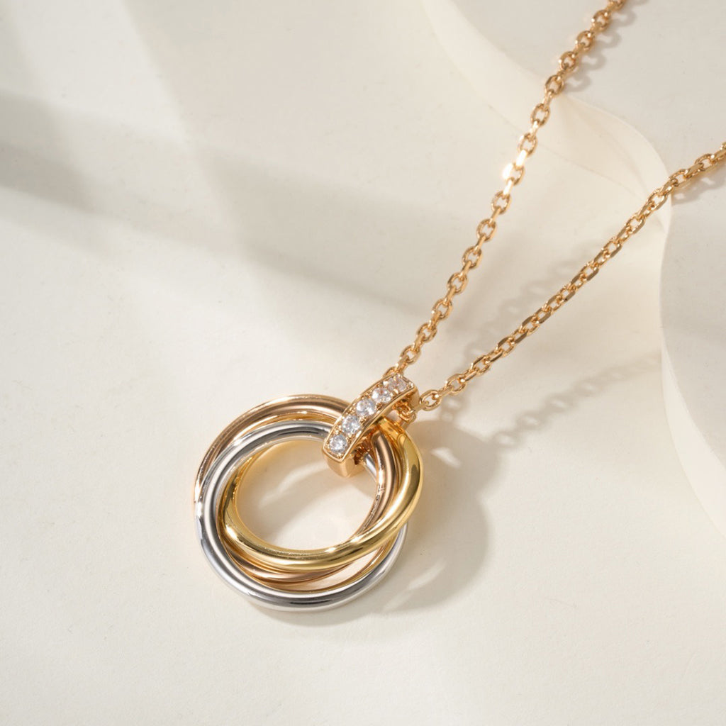 [Lumi Jewelry]TRINITY MEDIUM  DIAMONDS NECKLACE