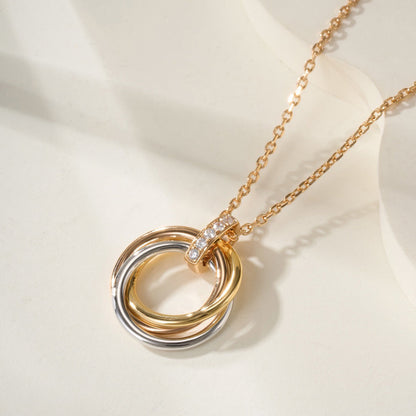 [Lumi Jewelry]TRINITY MEDIUM  DIAMONDS NECKLACE