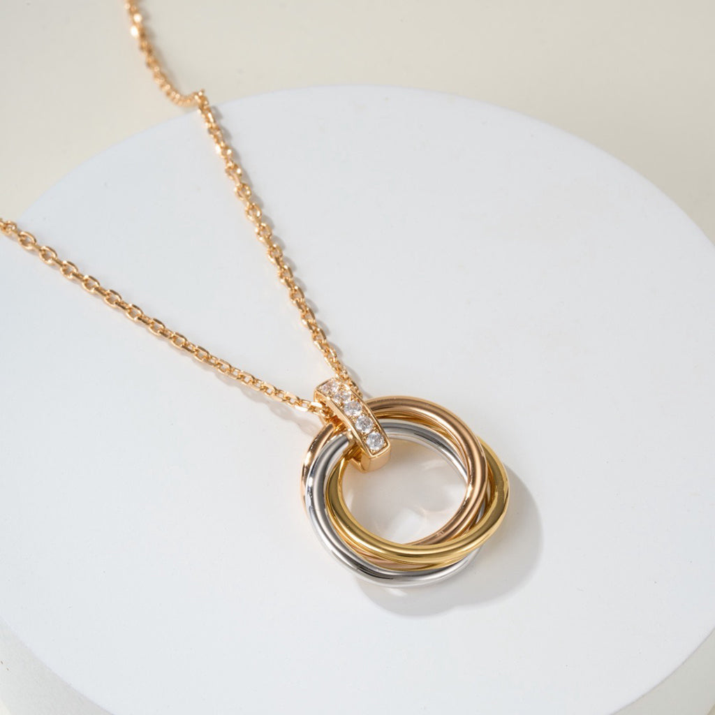 [Lumi Jewelry]TRINITY MEDIUM  DIAMONDS NECKLACE