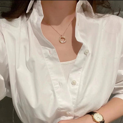 [Lumi Jewelry]TRINITY MEDIUM  DIAMONDS NECKLACE
