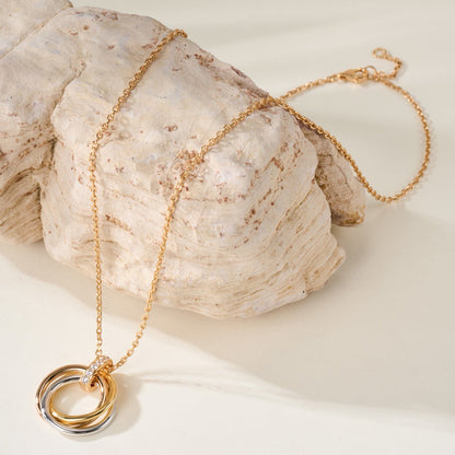 [Lumi Jewelry]TRINITY MEDIUM  DIAMONDS NECKLACE
