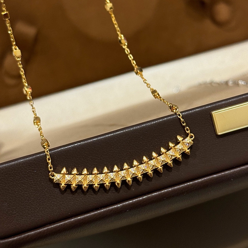 [Lumi Jewelry]CLASH  SMALL FULL DIAMOND NECKLACE
