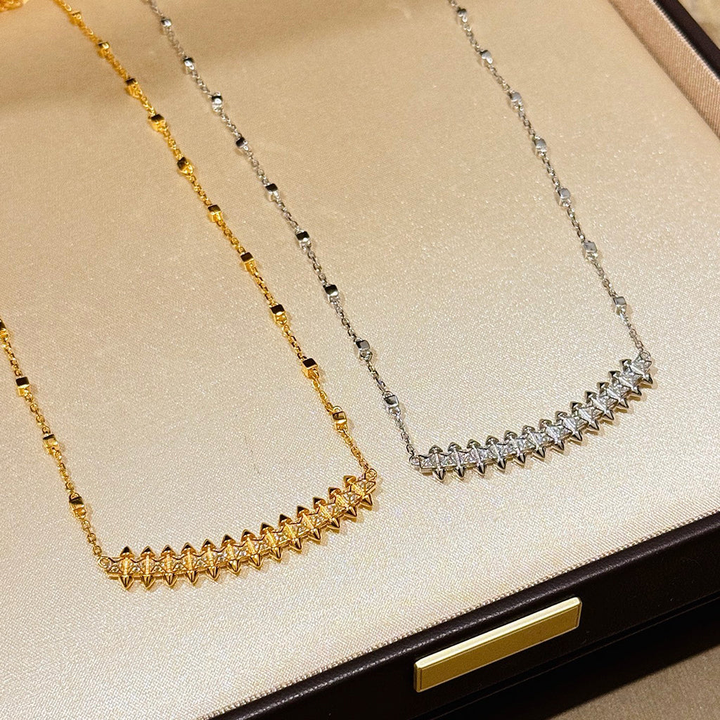 [Lumi Jewelry]CLASH  SMALL FULL DIAMOND NECKLACE