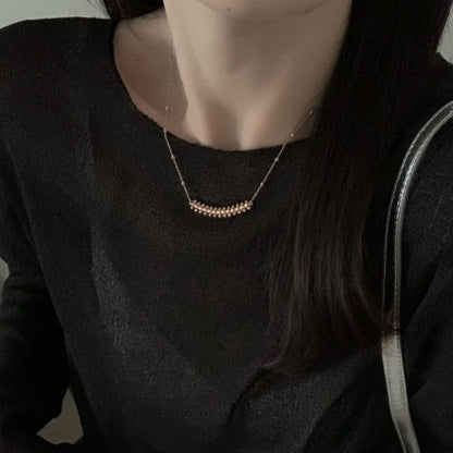 [Lumi Jewelry]CLASH  SMALL FULL DIAMOND NECKLACE