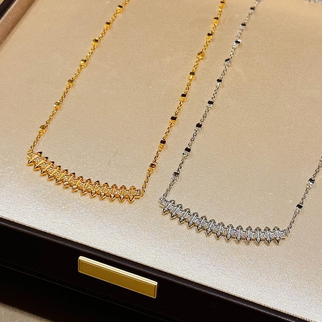 [Lumi Jewelry]CLASH  SMALL FULL DIAMOND NECKLACE