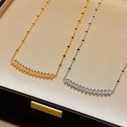 [Lumi Jewelry]CLASH  SMALL FULL DIAMOND NECKLACE