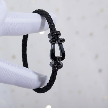 [Lumi Jewelry]FORCE LARGE SERIES HORSESHOE BLACK SAMURAI BRACELET