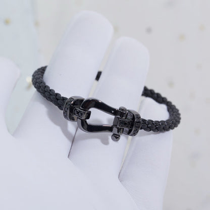 [Lumi Jewelry]FORCE LARGE SERIES HORSESHOE BLACK SAMURAI BRACELET