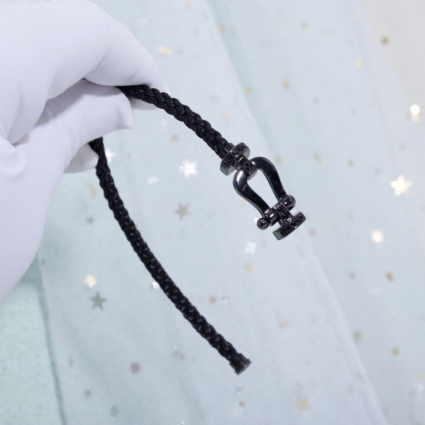 [Lumi Jewelry]FORCE LARGE SERIES HORSESHOE BLACK SAMURAI BRACELET