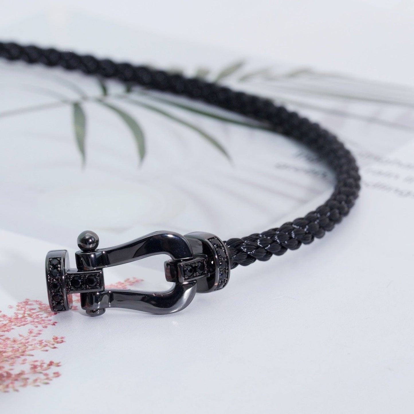 [Lumi Jewelry]FORCE LARGE SERIES HORSESHOE BLACK SAMURAI BRACELET