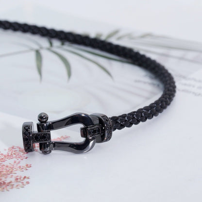 [Lumi Jewelry]FORCE LARGE SERIES HORSESHOE BLACK SAMURAI BRACELET