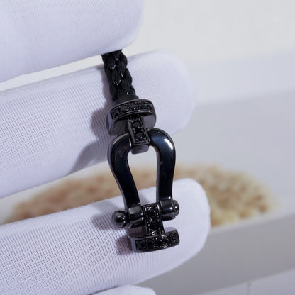 [Lumi Jewelry]FORCE LARGE SERIES HORSESHOE BLACK SAMURAI BRACELET