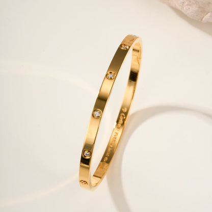 [Lumi Jewelry]LOVE BRACELET 3.65MM 10 DIAMONDS