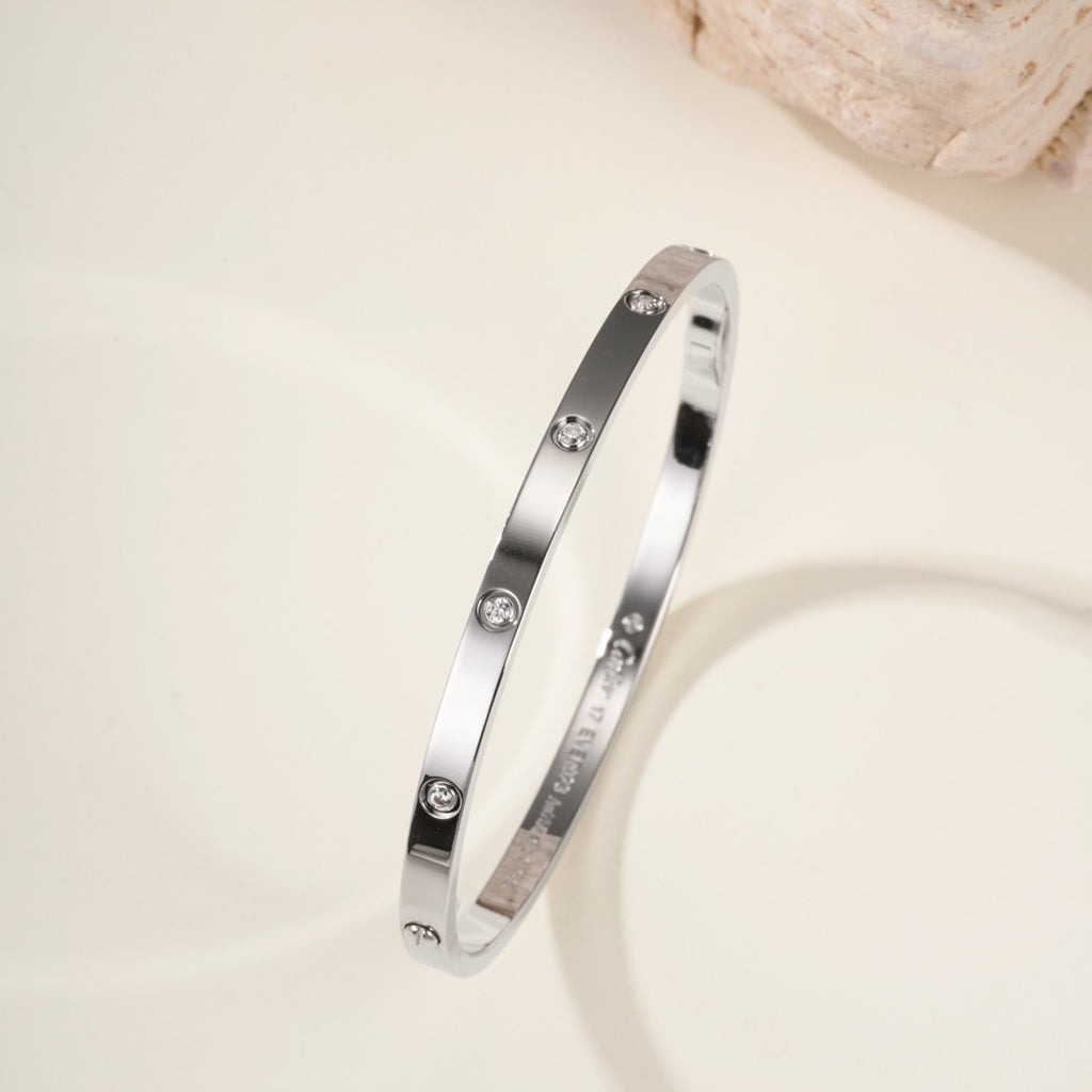 [Lumi Jewelry]LOVE BRACELET 3.65MM 10 DIAMONDS