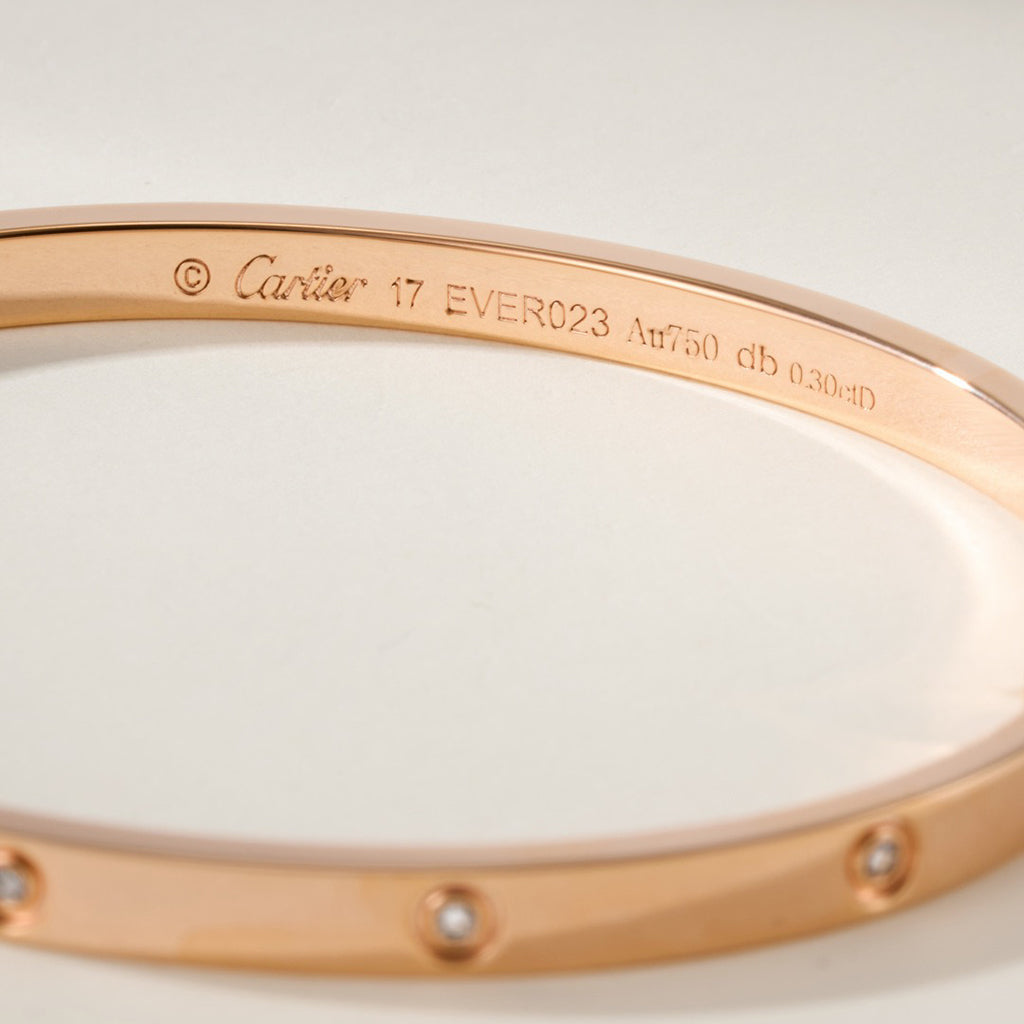 [Lumi Jewelry]LOVE BRACELET 3.65MM 10 DIAMONDS