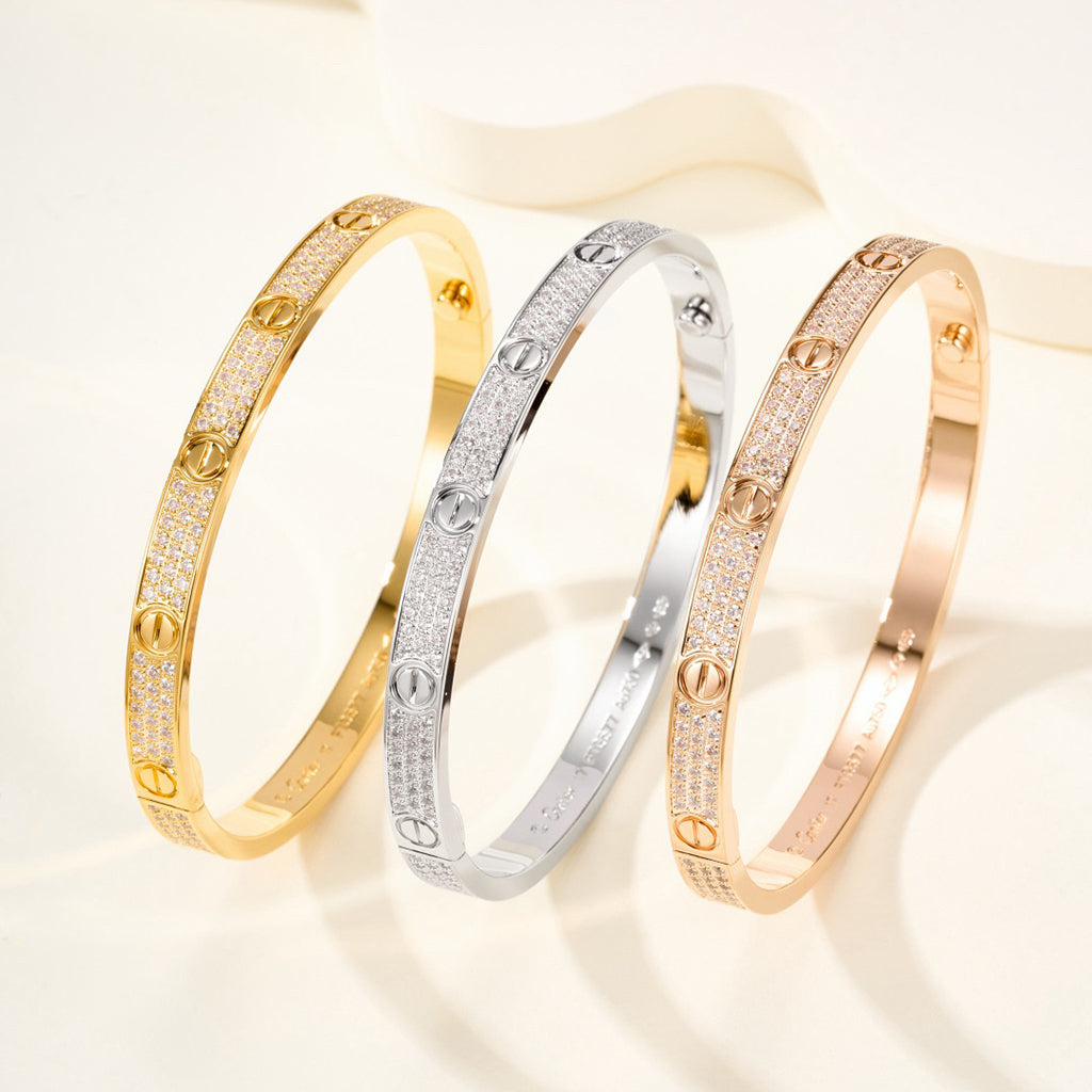 [Lumi Jewelry]LOVE BRACELET 4.8MM DIAMOND-PAVED