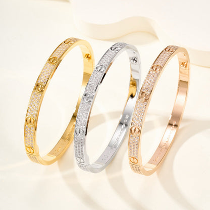 [Lumi Jewelry]LOVE BRACELET 4.8MM DIAMOND-PAVED