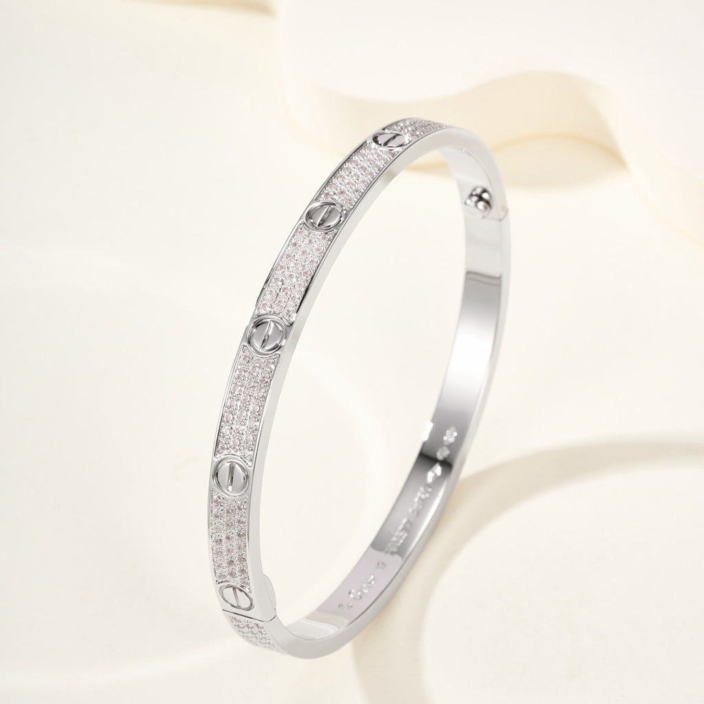 [Lumi Jewelry]LOVE BRACELET 4.8MM DIAMOND-PAVED
