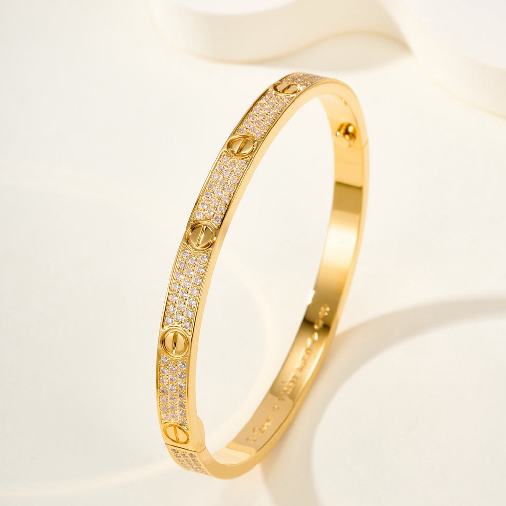 [Lumi Jewelry]LOVE BRACELET 4.8MM DIAMOND-PAVED
