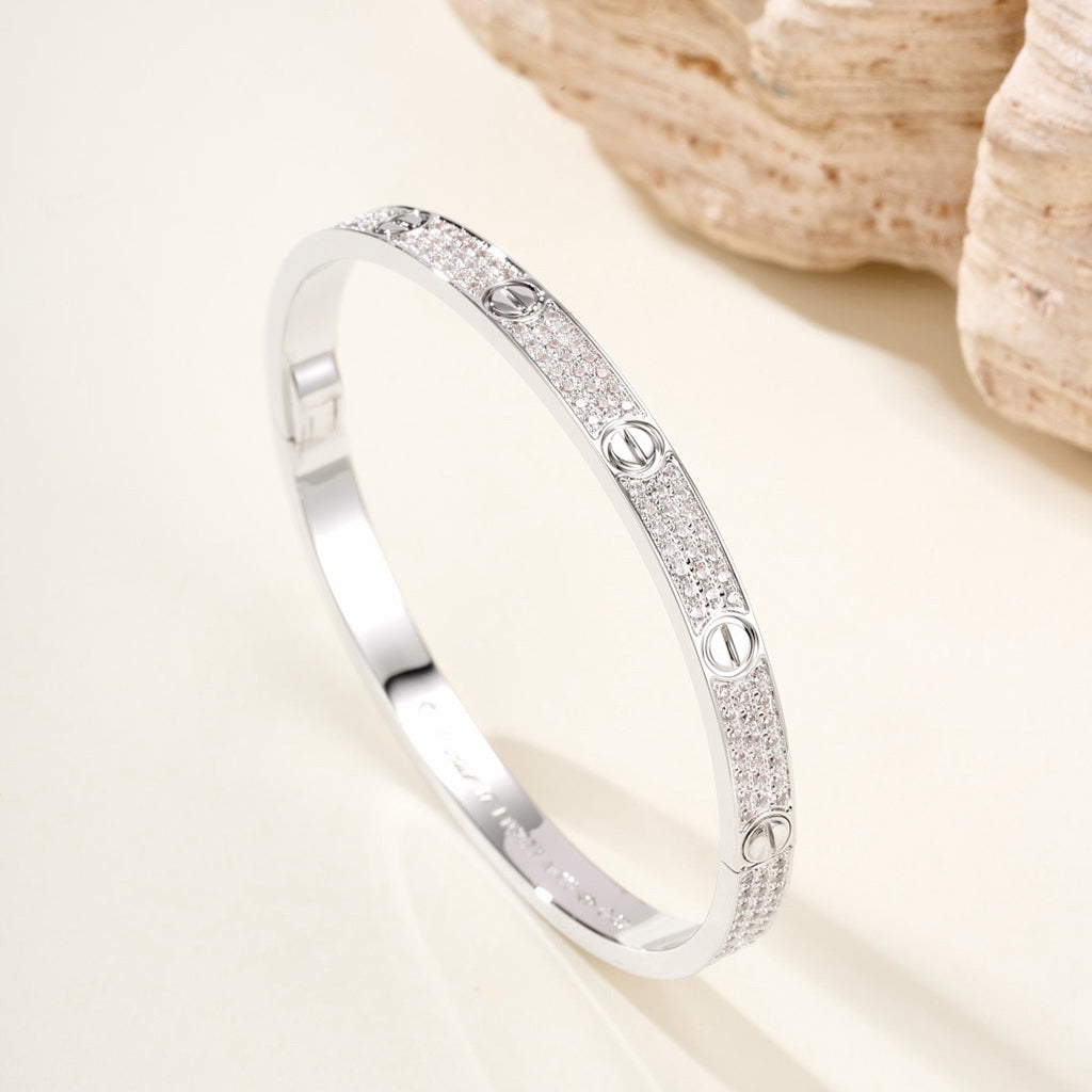 [Lumi Jewelry]LOVE BRACELET 4.8MM DIAMOND-PAVED
